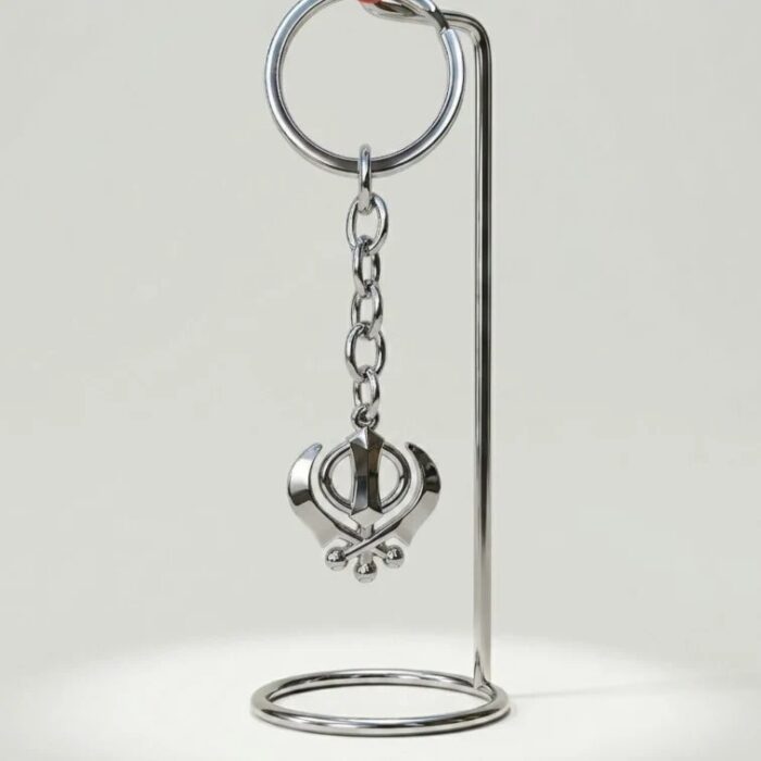 Handcrafted Khanda Sahib Keychain - Small | Khanda Sahib Hanging for car - Image 4