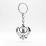 Handcrafted Khanda Sahib Keychain - Medium | Khanda Sahib Hanging for car
