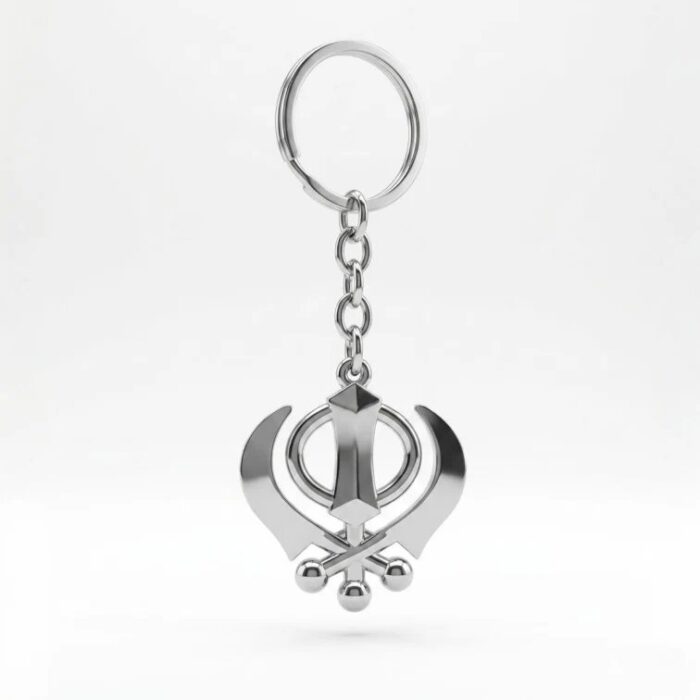 Handcrafted Khanda Sahib Keychain - Medium | Khanda Sahib Hanging for car - Image 4