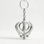Handcrafted Khanda Sahib Keychain - Large | Khanda Sahib Hanging for car