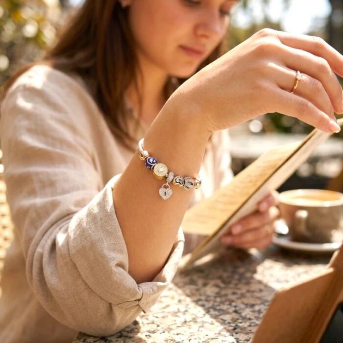 Silver Charm Bracelet | Gift for her - Image 2
