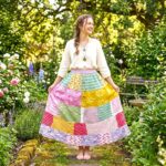 Patchwork Skirt Colorful Unique Gypsy Rayon - Multicolored - Image 7