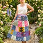 Patchwork Skirt Colorful Unique Gypsy Rayon - Multicolored - Image 3