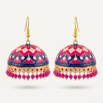 Meenakari Big Jhumkas | Party Wear Dangler Earrings