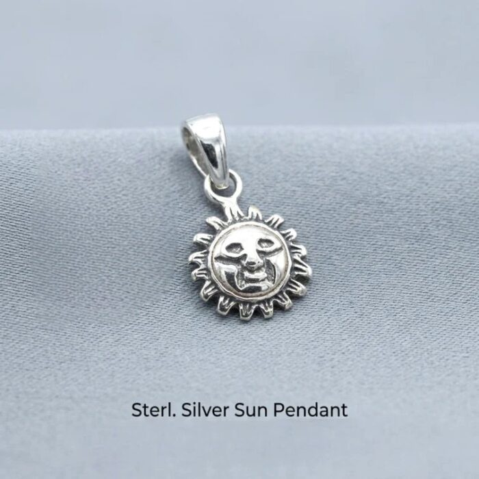 925 Sterling Silver Sun Pendant - Image 6