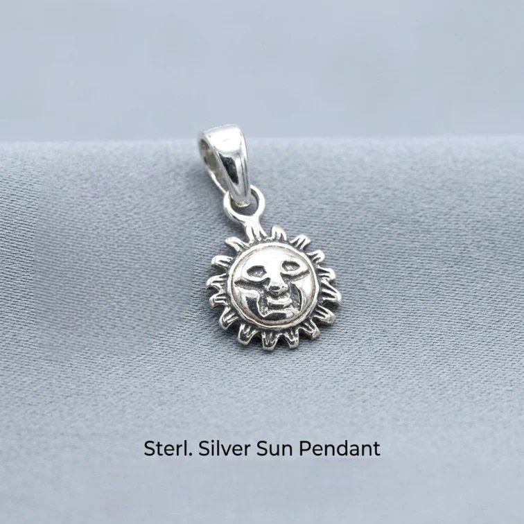 1780007512287.webp 925 Sterling Silver Sun Pendant - Image 1