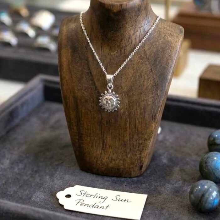 925 Sterling Silver Sun Pendant - Image 3