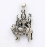 Pure Silver Ambe Maa Pendant | Durga Mata Chandi Ka pendant