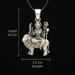 Pure Silver Ambe Maa Pendant | Durga Mata Chandi Ka pendant - Image 4