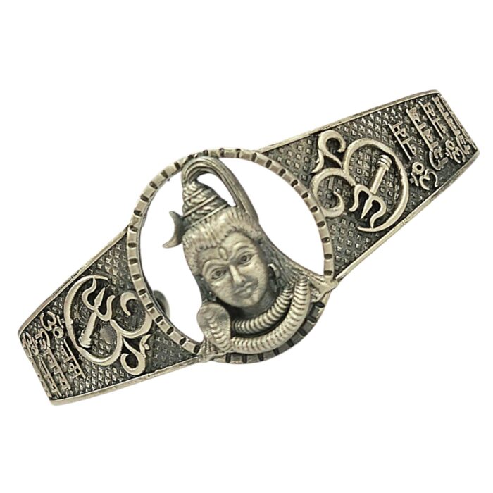 925 Sterling Silver Shiva Kada / Bracelet - Image 3