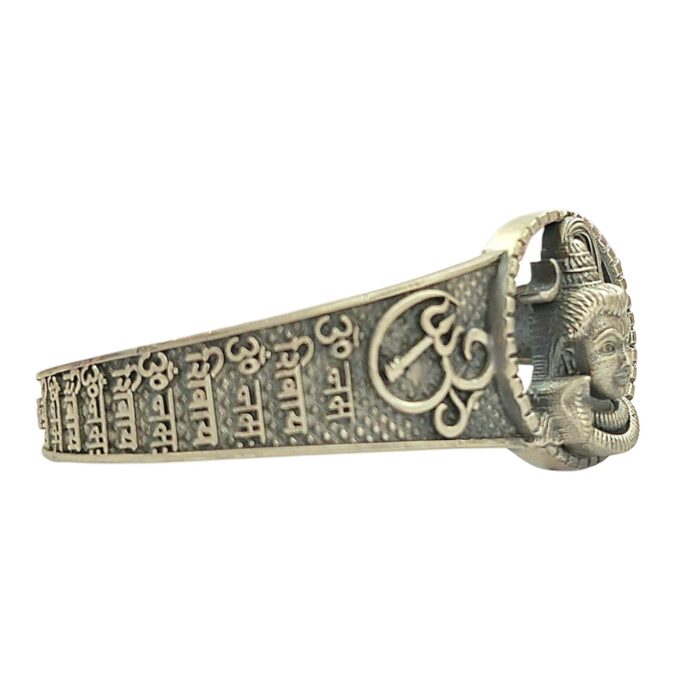 925 Sterling Silver Shiva Kada / Bracelet - Image 5