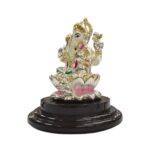Side profile of Silver Ganesh Idol