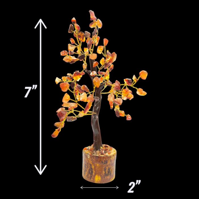 Crystal Healing Energy & Feng Shui Décor | Carnelian crystal gemstone tree - Small - Image 4
