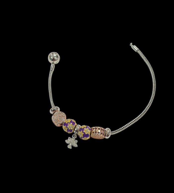 Silver Bead Charm Bracelet – Tree of life  | Gift for her - Image 4