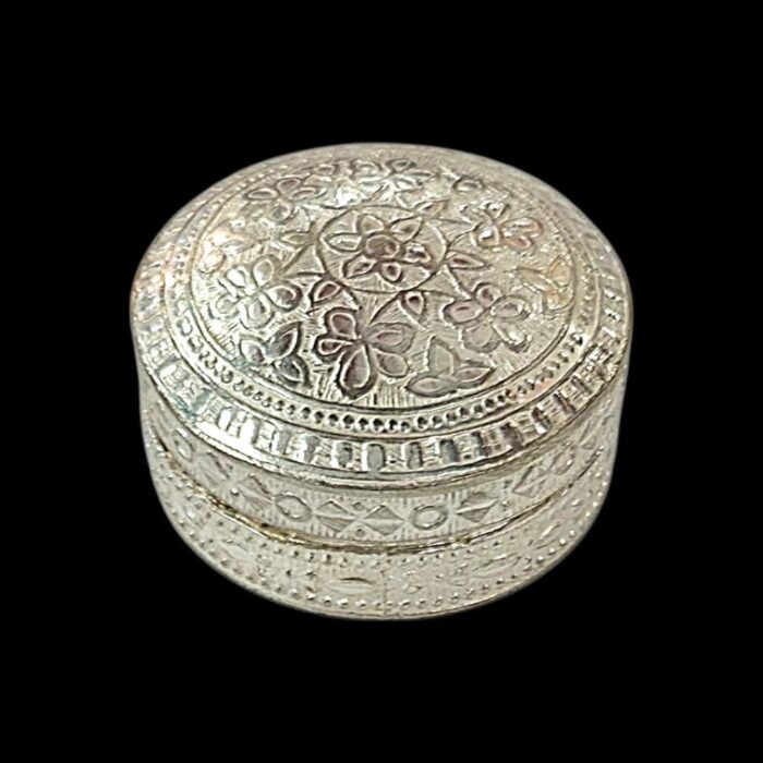 Silver Box | Chandi ki Dabbi - Round - Big - Image 7