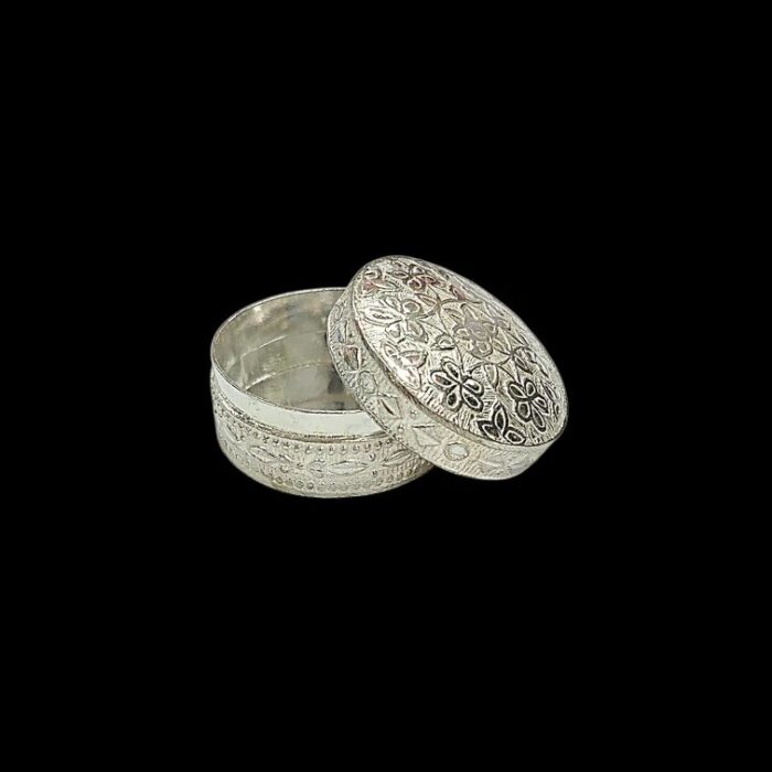 Silver Box | Chandi ki Dabbi - Round - Medium - Image 8