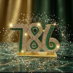 Islamic Muslim Gift - Holy Number 786 - with Stones