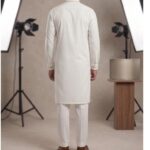 White Pathani Kurta Pajama Set for Men | Premium Japanese Fabric