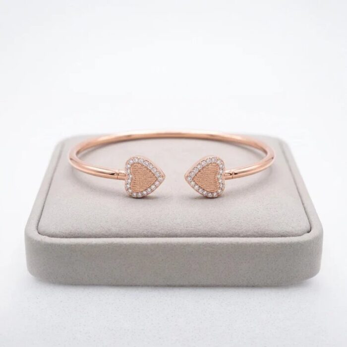 Elegant gift for her - Rose gold finish Sterling silver bracelet