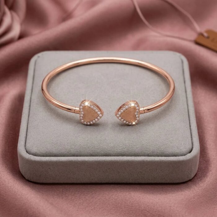 Choose Rose gold finish - 925 sterling silver bracelet for her