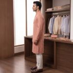 Peach sequin work Kurta - Size 42 only - Image 3
