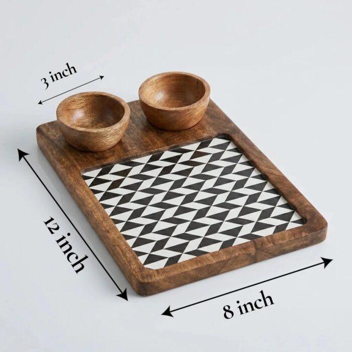 Dimensions of the wooden serving platter