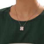 Rose Gold finish sterling silver necklace for her | 925 silver