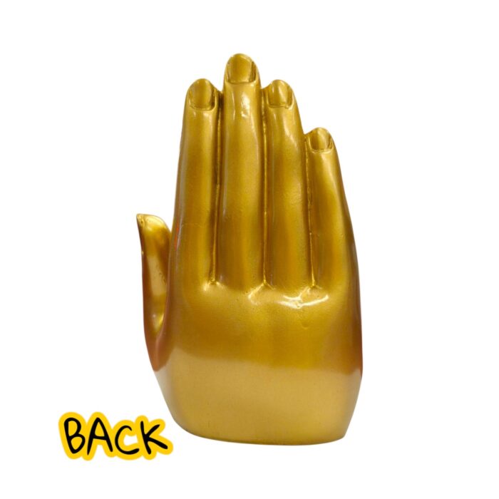 Palm Buddha Statue - Meditating - Golden - Image 8