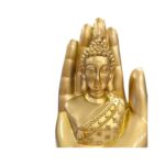 Palm Buddha Statue - Meditating - Golden - Image 6