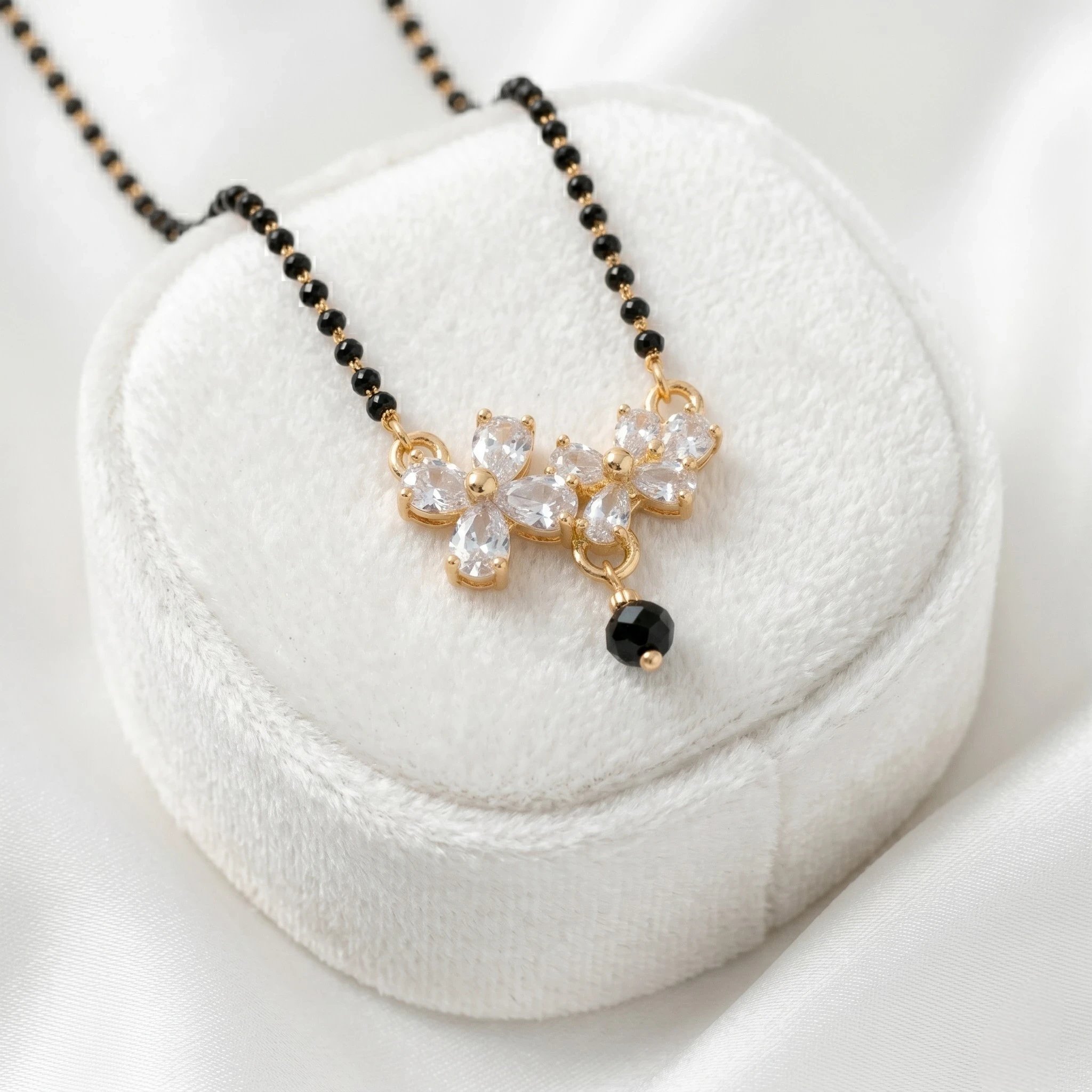 Ad stone gold plated Mangalsutra Gold plated Ad stone Mangalsutra | Indian mangalsutra for wedded women