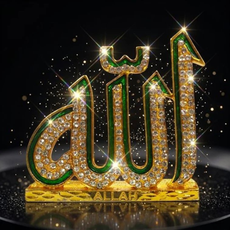 image (170).webp Islamic Muslim Gift - Holy Allah Sign. - with Stones - Image 1