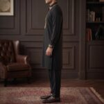 Traditional Black Pathani Suit for Men