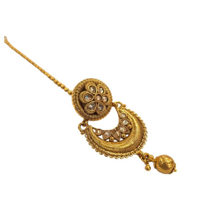 Traditional Rajasthani Borla - Kundan stones | Maang Tikka - Image 5