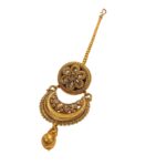 Traditional Rajasthani Borla - Kundan stones | Maang Tikka - Image 6