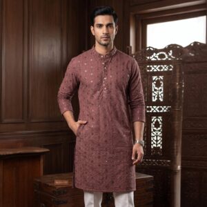 Comfortable Cotton blend kurta with sequin work