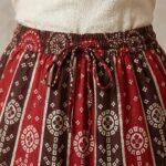 Free size cotton skirt with drawstring