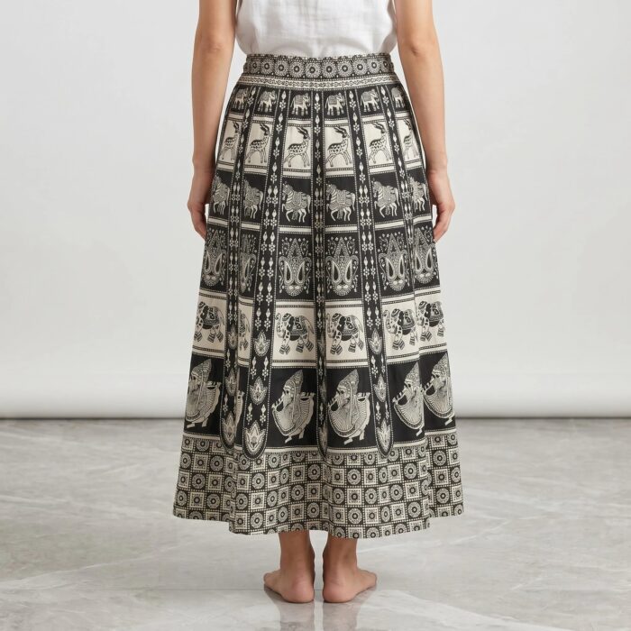 Black and white cotton skirt for women | Sumer dress for women