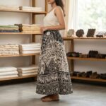 Cotton Skirt - Black and White - Image 2