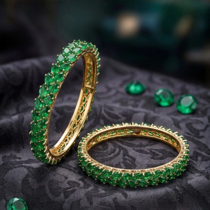 Partywear zirconia kada bangles for Women