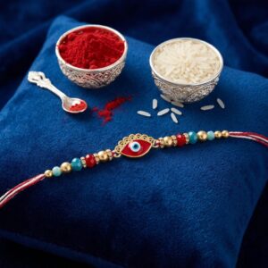 Premium Evil Eye Rakhi with CZ Stones | Send Rakhi hampers