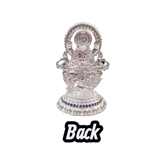 Back profile of 2.5 D Lakshmi Idol, embedded with zirconia stones
