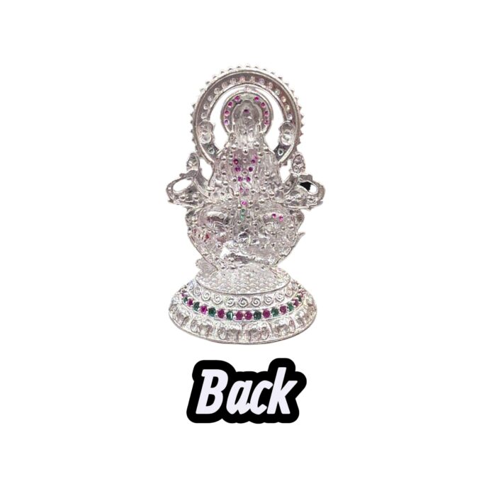 Back profile of 2.5 D Lakshmi Idol, embedded with zirconia stones