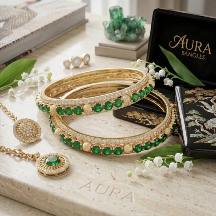 Party wear zirconia kada bangles for Women