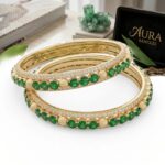 Aureva Series kada set for women | Party wear gold Plated