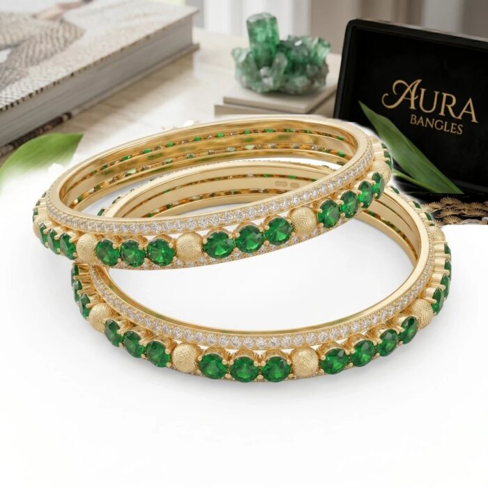Aureva Series kada set for women | Party wear gold Plated