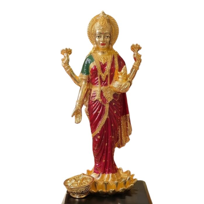 Gold plated Statue of Goddess Lakshmi | God idol shop in Canada