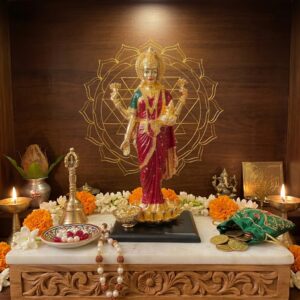 Gold Plated Lakshmi Idol - 10 inches