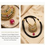 Close up of the Mangalsutra Gold Plated with CZ Stones