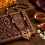 Ethnic mangalsutra with premium gold plating and sparkling CZ stones