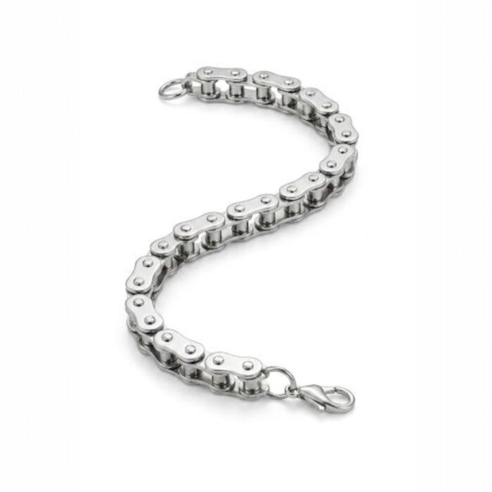 Elegant Link Chain Bracelet | Metal Rakhi for bhai | Chrome Plated Bracelet for Men - Image 3